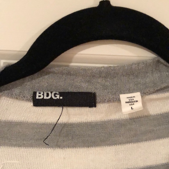 Grey and White striped BDG cardigan - Picture 3 of 3